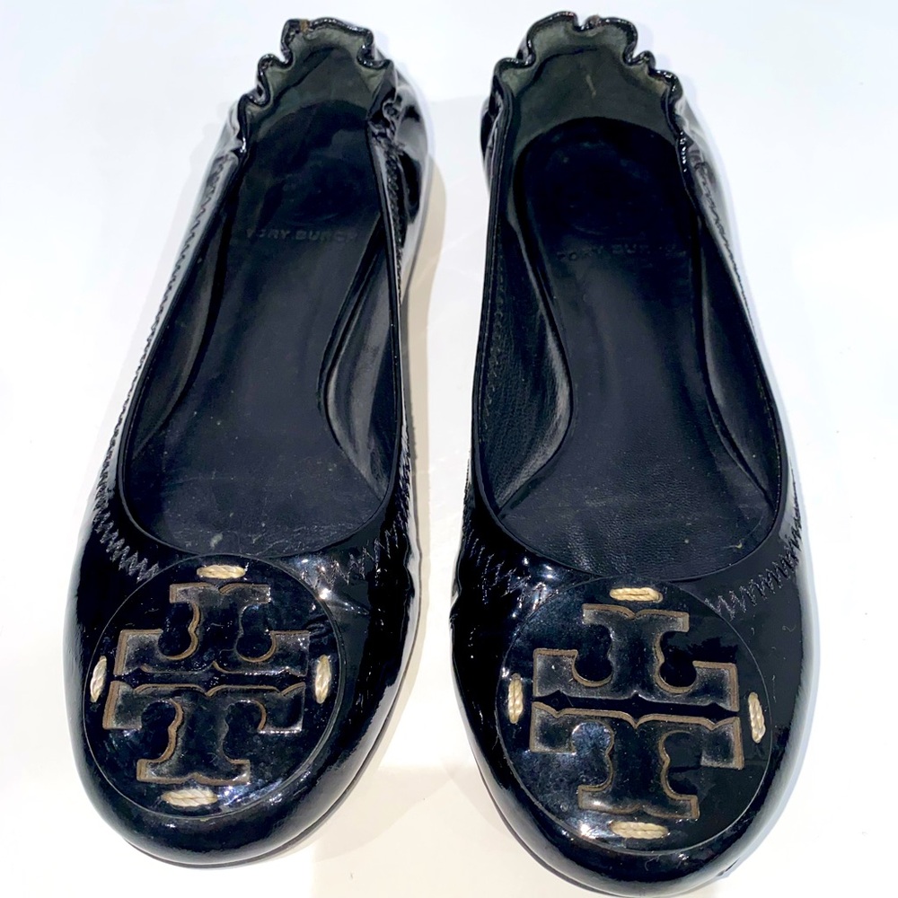 Tory Burch Black Patent leather Ballet Flats